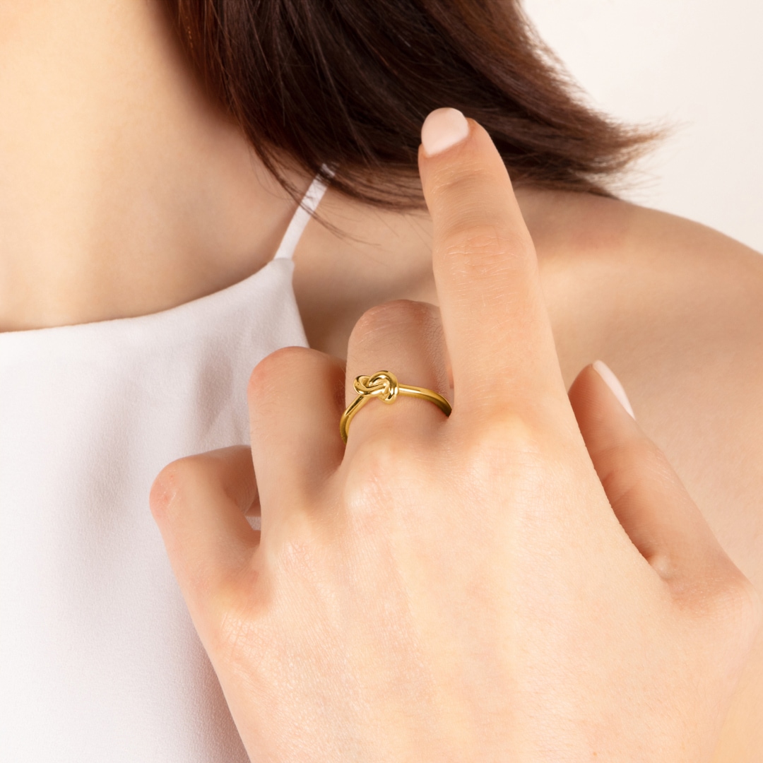 Knotenring 750/18 K Gelbgold