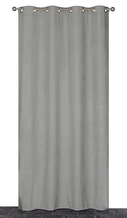 Rideau thermique suède l.140 x H.240 cm gris
