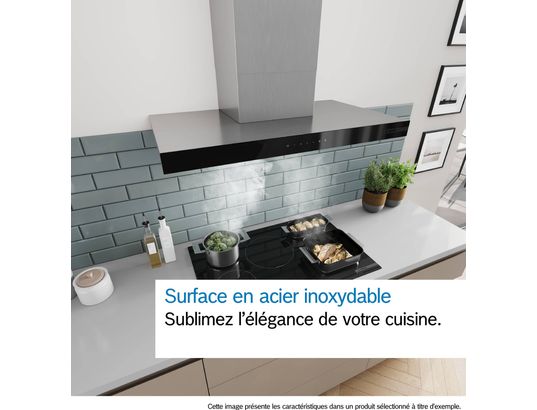 BOSCH - Hotte decorative murale DWB97DN30, Série 6, Eco Silence Drive