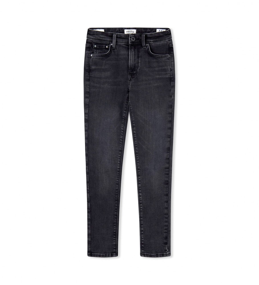 Calça jeans Pepe Jeans Pixlette de cintura alta preta