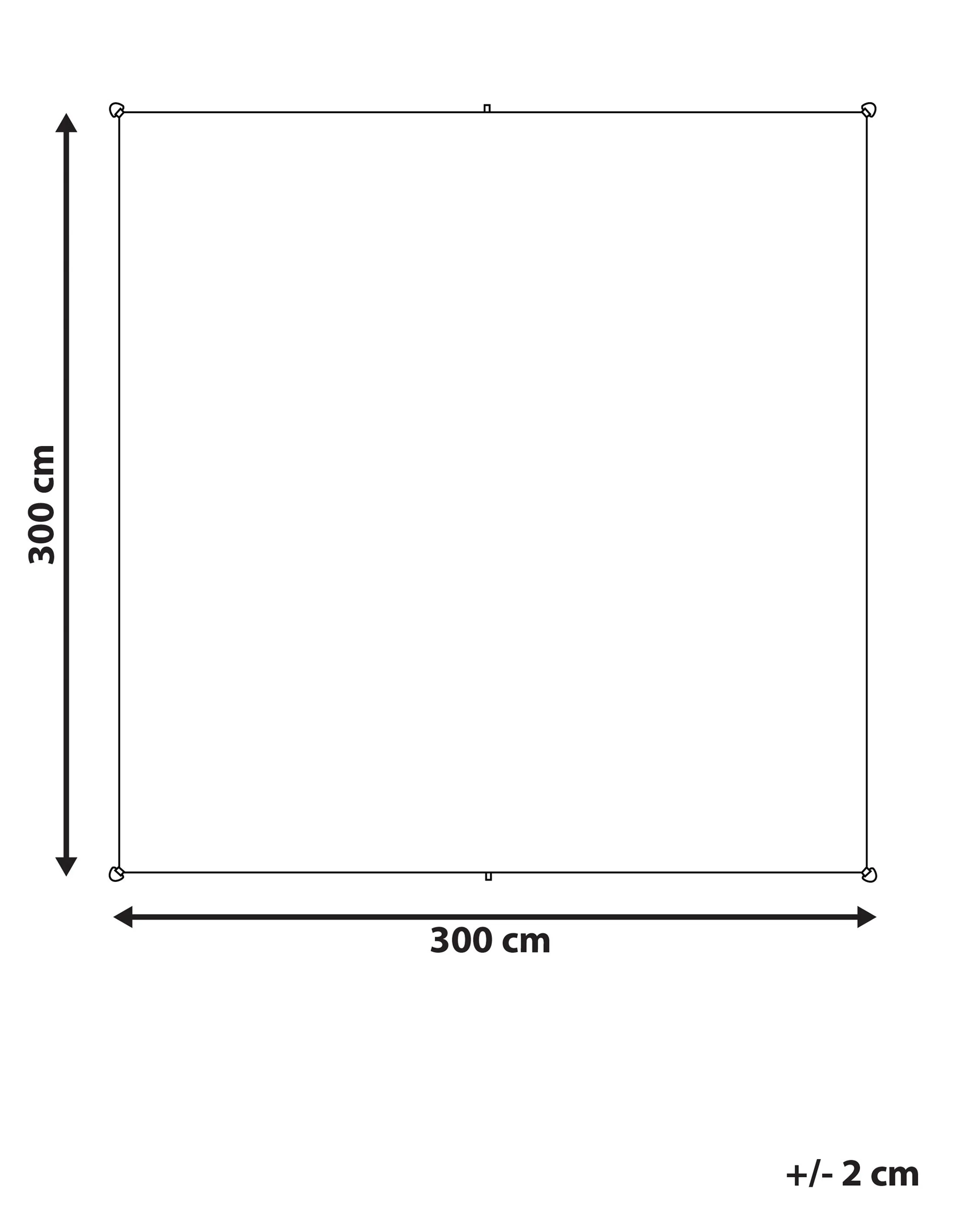 Schaduwdoek LUKKA 300 cm 300 cm Grijs