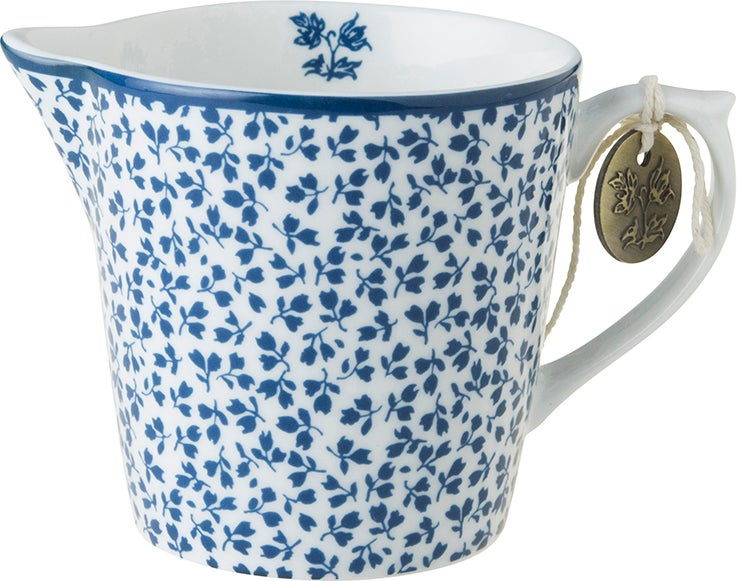 Laura Ashley melkkan Floris blauw D 8 H 11,7 cm
