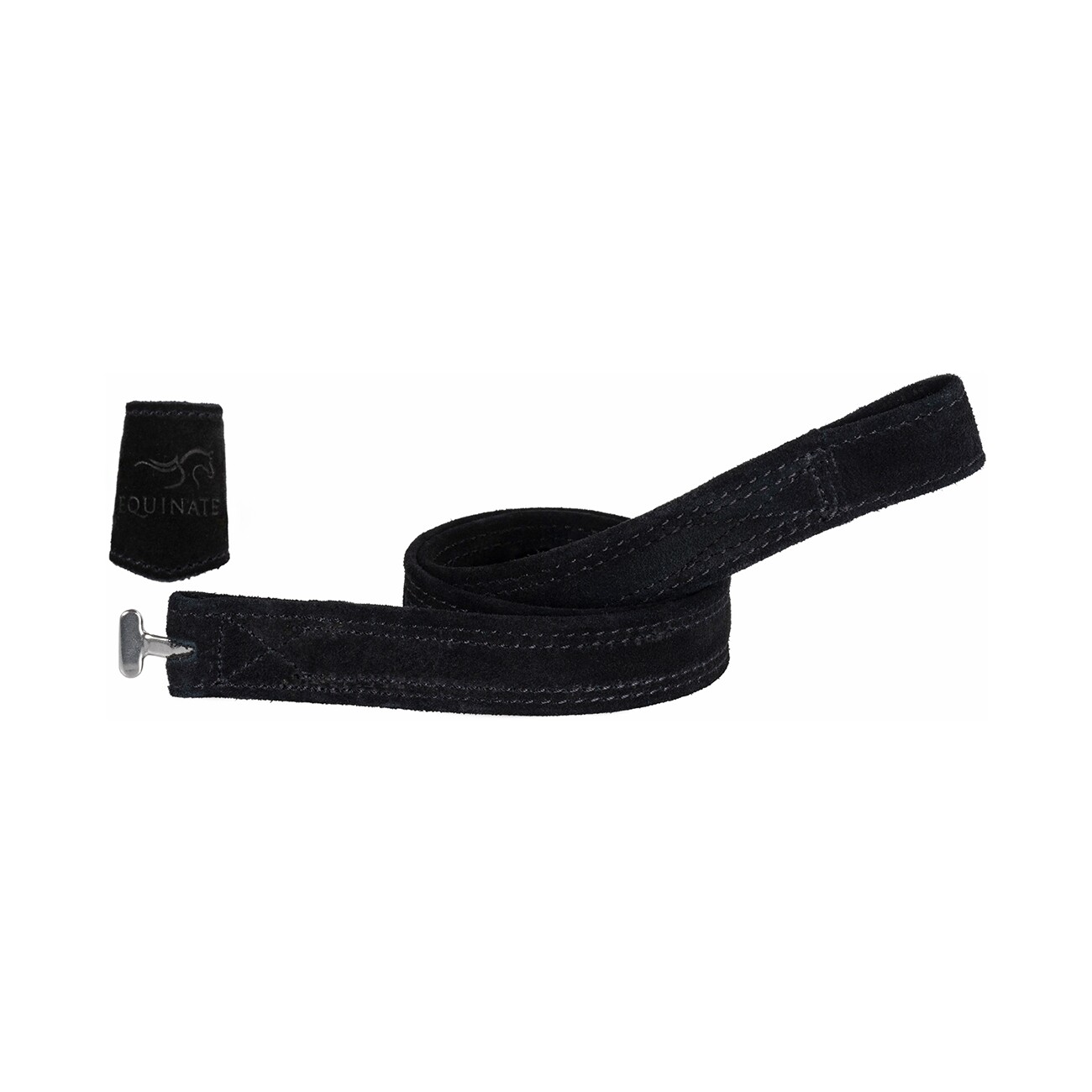 Equinate Slimline Mono Steigbügelriemen Columbia aus Wildleder schwarz 60 cm