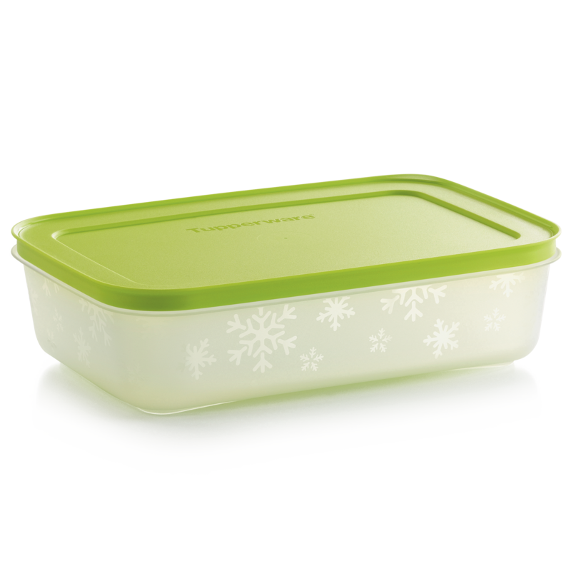 Eiskristall 1 l Flacher Gefrierbehälter für längliche Lebensmittel wie Möhren, Hähnchenschenkel und vieles mehr