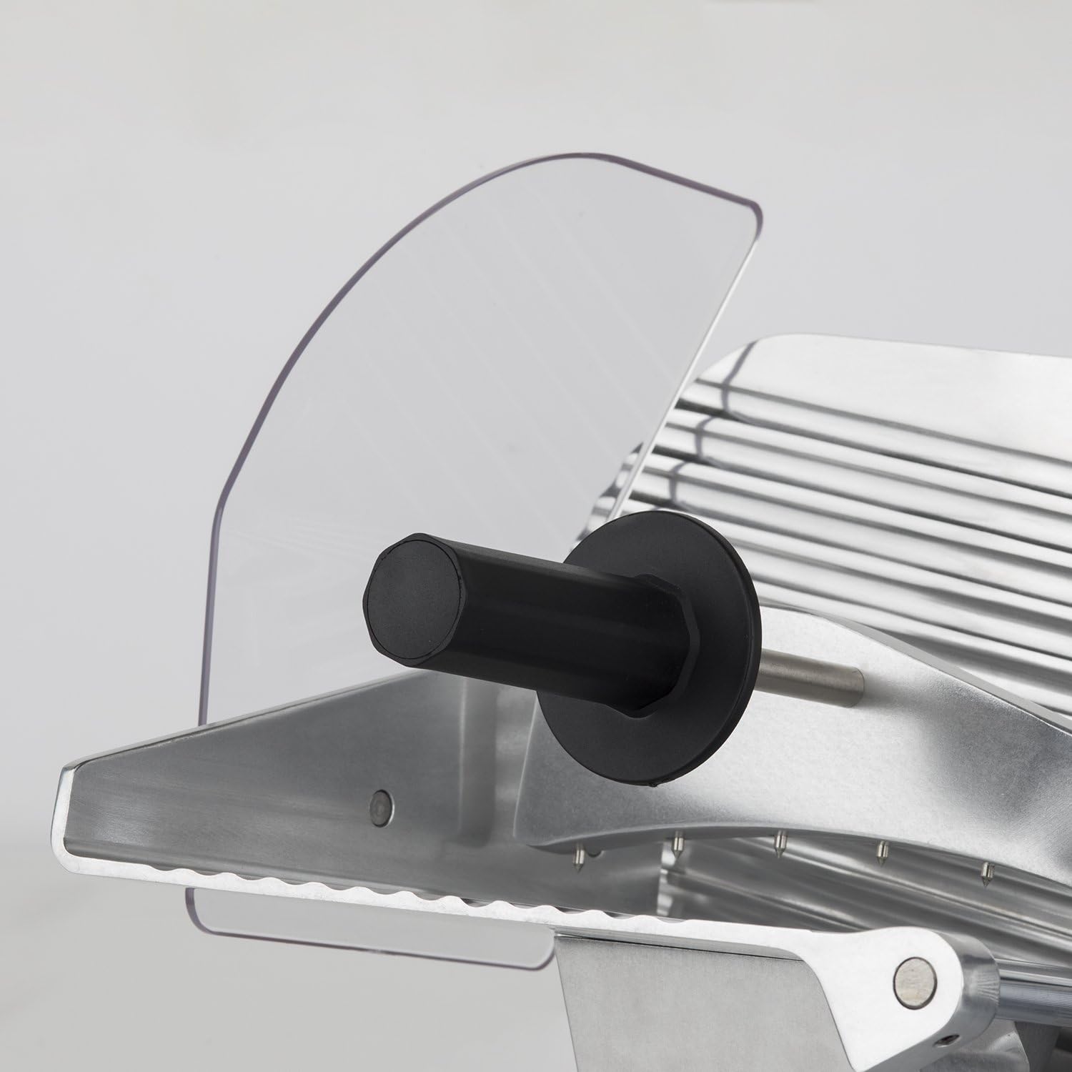 H.Koenig Trancheuse électrique à viande MSX254, charcuterie, professionnelle, précise,coupe 0-12 mm,lame 25 cm,aiguiseur intégré,large plateau,282 rpm, Rouge