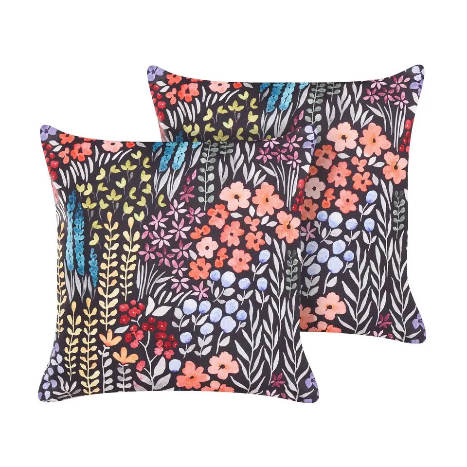CASTELARO - Tuinkussen set 2 - Meerkleurig - 45 x 45 cm - Polyester