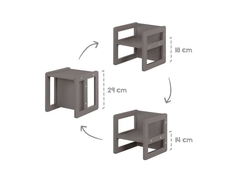 Kindertafel met stoel Montessori 3-in-1