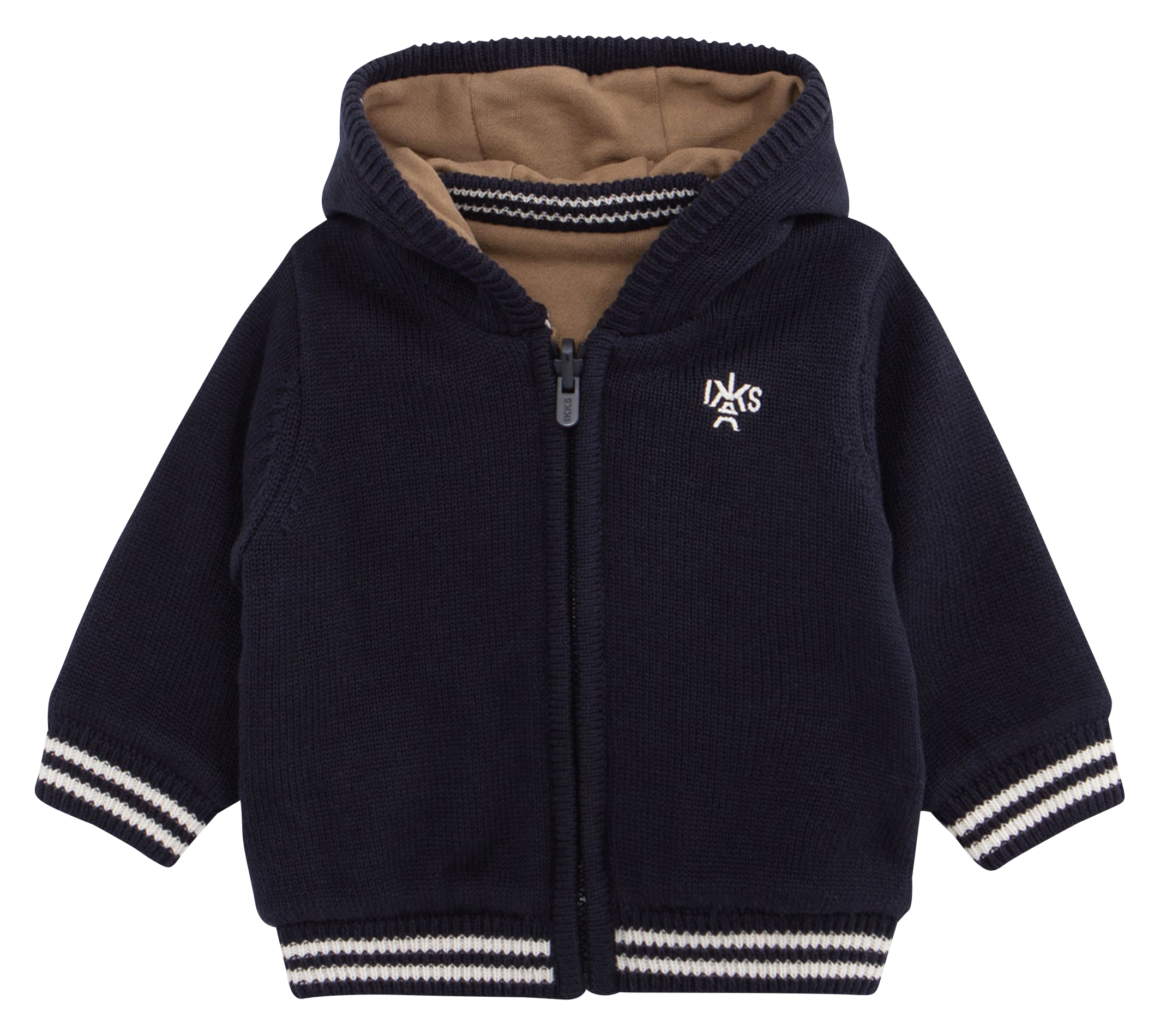 Cardigan réversible en coton mélangé | Marron