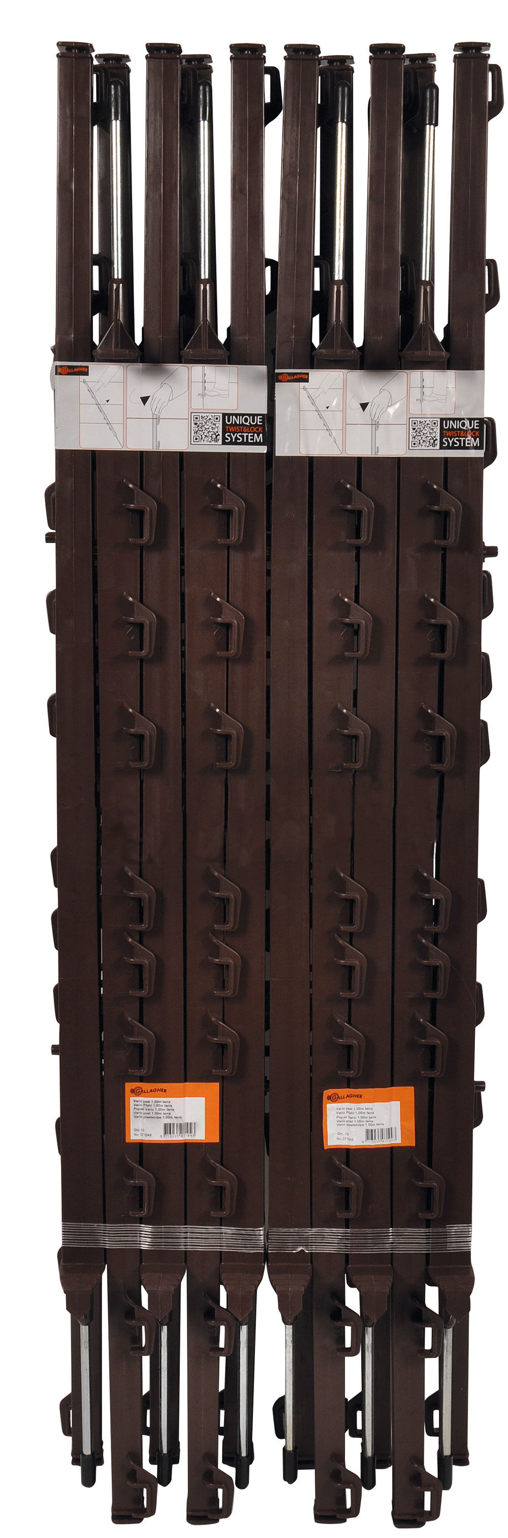 Gallagher Vario paal - Afrasteringspaal - 111 cm - 10 Stuks - Terra - 30 cm - 100 cm