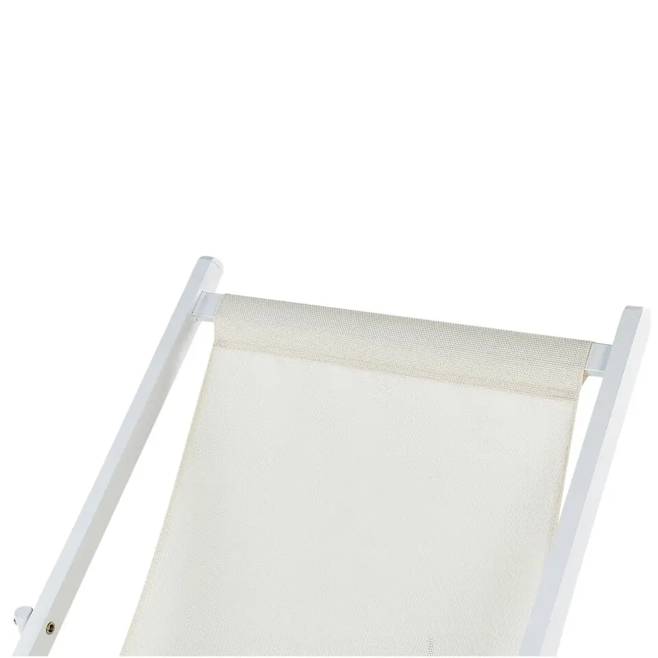 LOCRI II - Strandstoel - Wit/Beige - Polyester