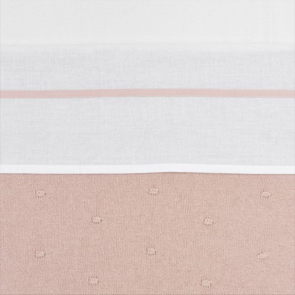 Meyco Ledikantlaken Wit Met Bies 100 x 150 cm Soft Pink