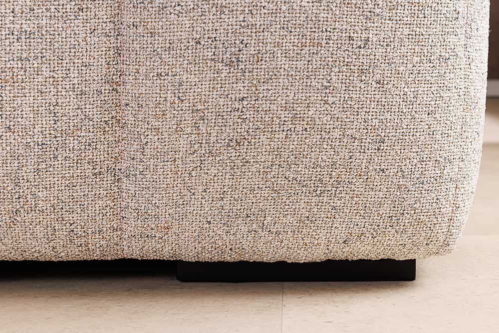 Modernes Ecksofa ZERO GRAVITY 240cm graphit beige Strukturstoff 3-Sitzer Couch