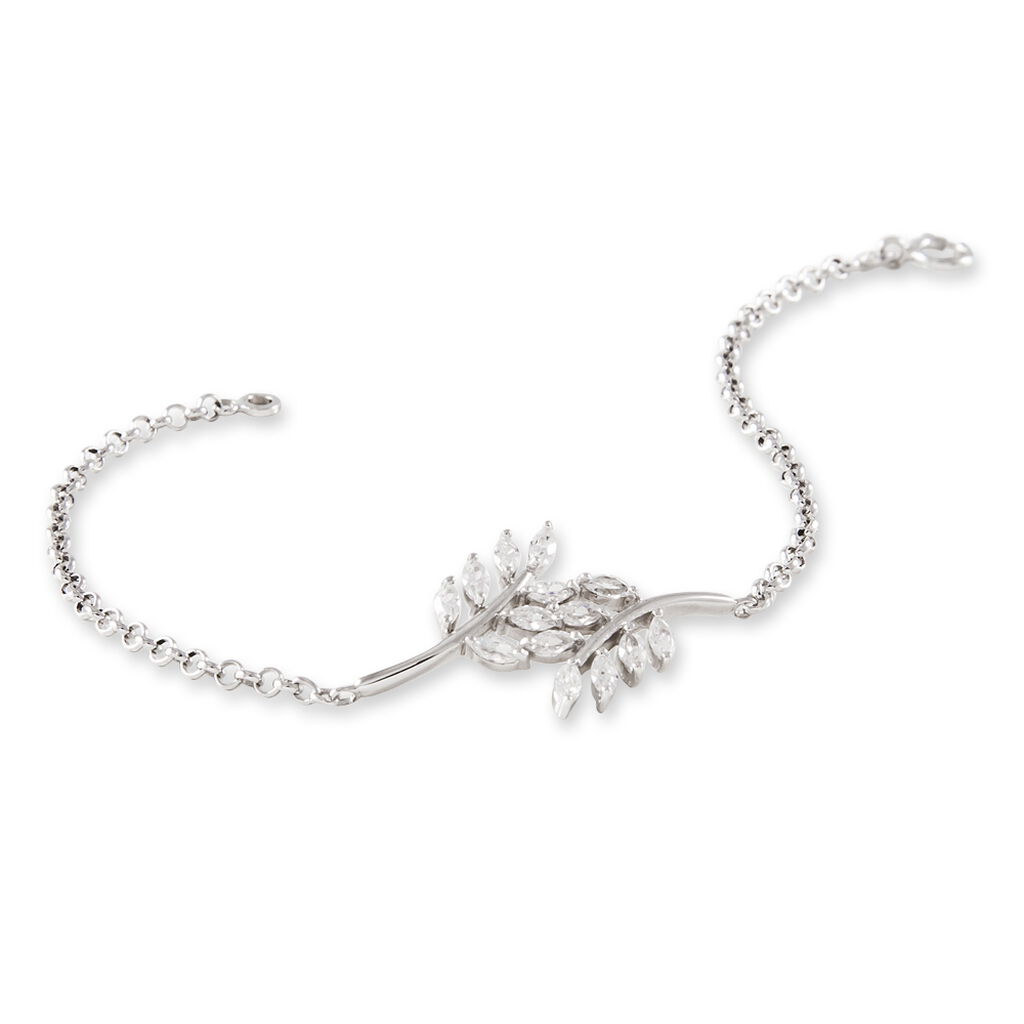 Bracelet Ble Argent Blanc Oxyde De Zirconium