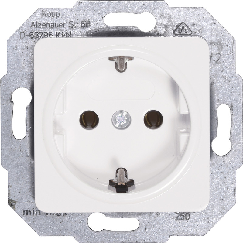 Wandcontactdoos RA inbouw Cadiz Glanzend wit