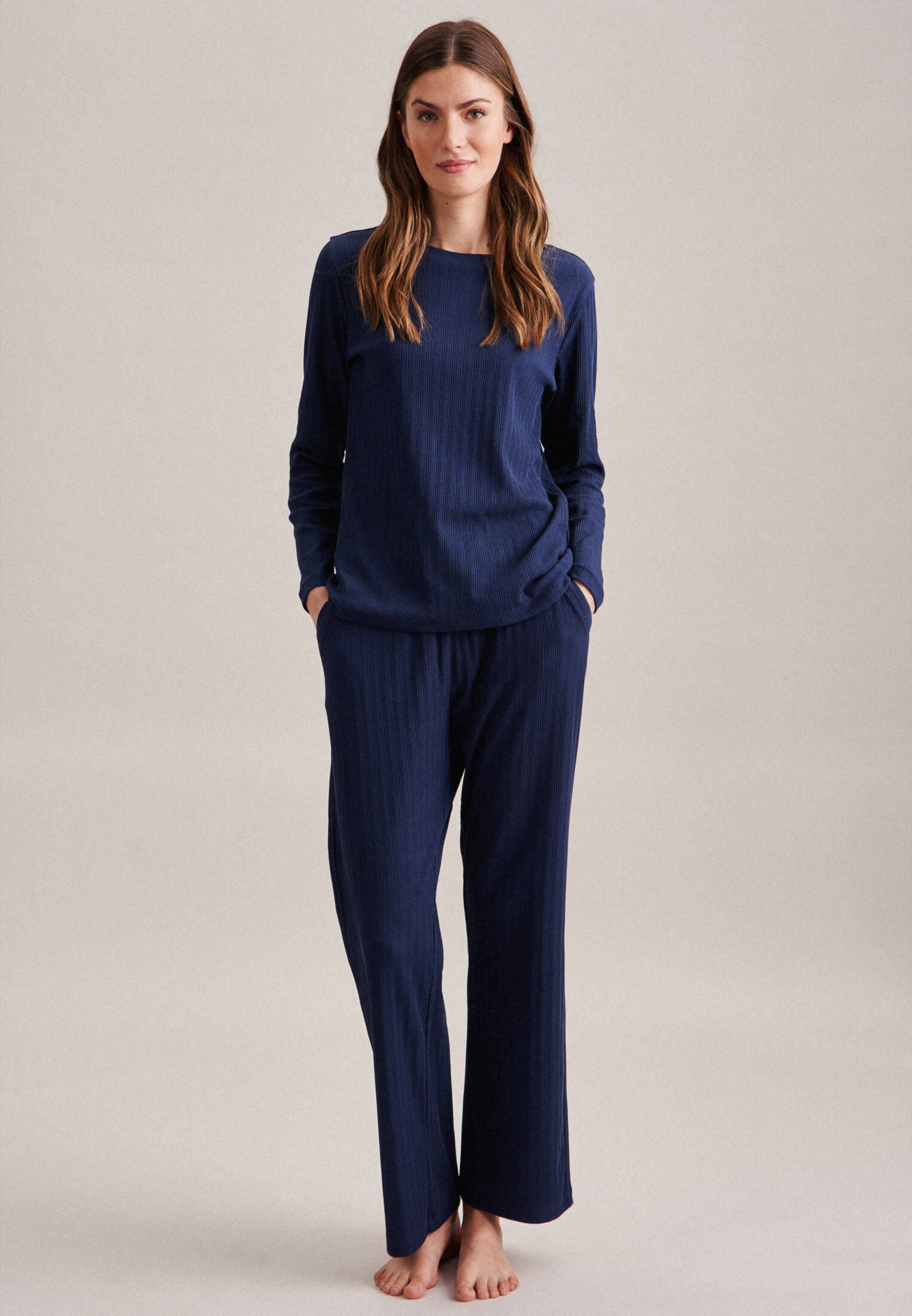 Seidensticker| Damen Pyjama Schwarze Rose