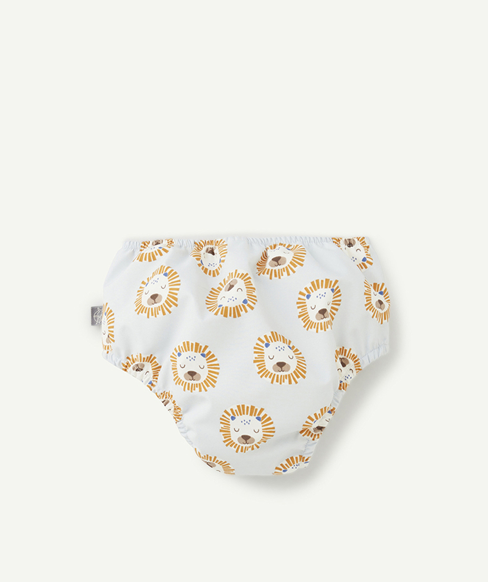 LASSIGMAILLOT DE BAIN COUCHE RÉUTILISABLE BÉBÉ FILLE BLEU AVEC IMPRIMÉ LION