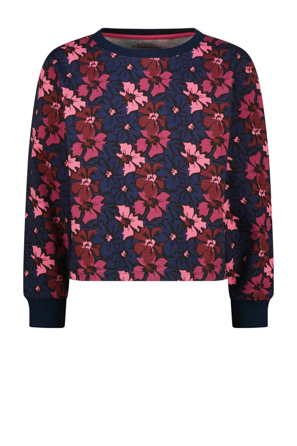 Vingino pyjamaset donkerblauw/roze