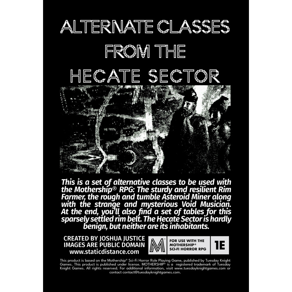 Mothership - Alternate Classes From the Hecate Sector