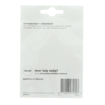 GAMMA Denali Centraalplaat Dimmer Mat Zwart