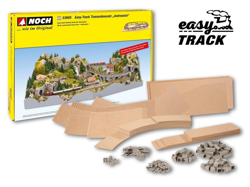 NOCH Easy-Track Trassenbausatz Andreastal H0 Grundlage für Ihre individuelle Modellbahn Anlage