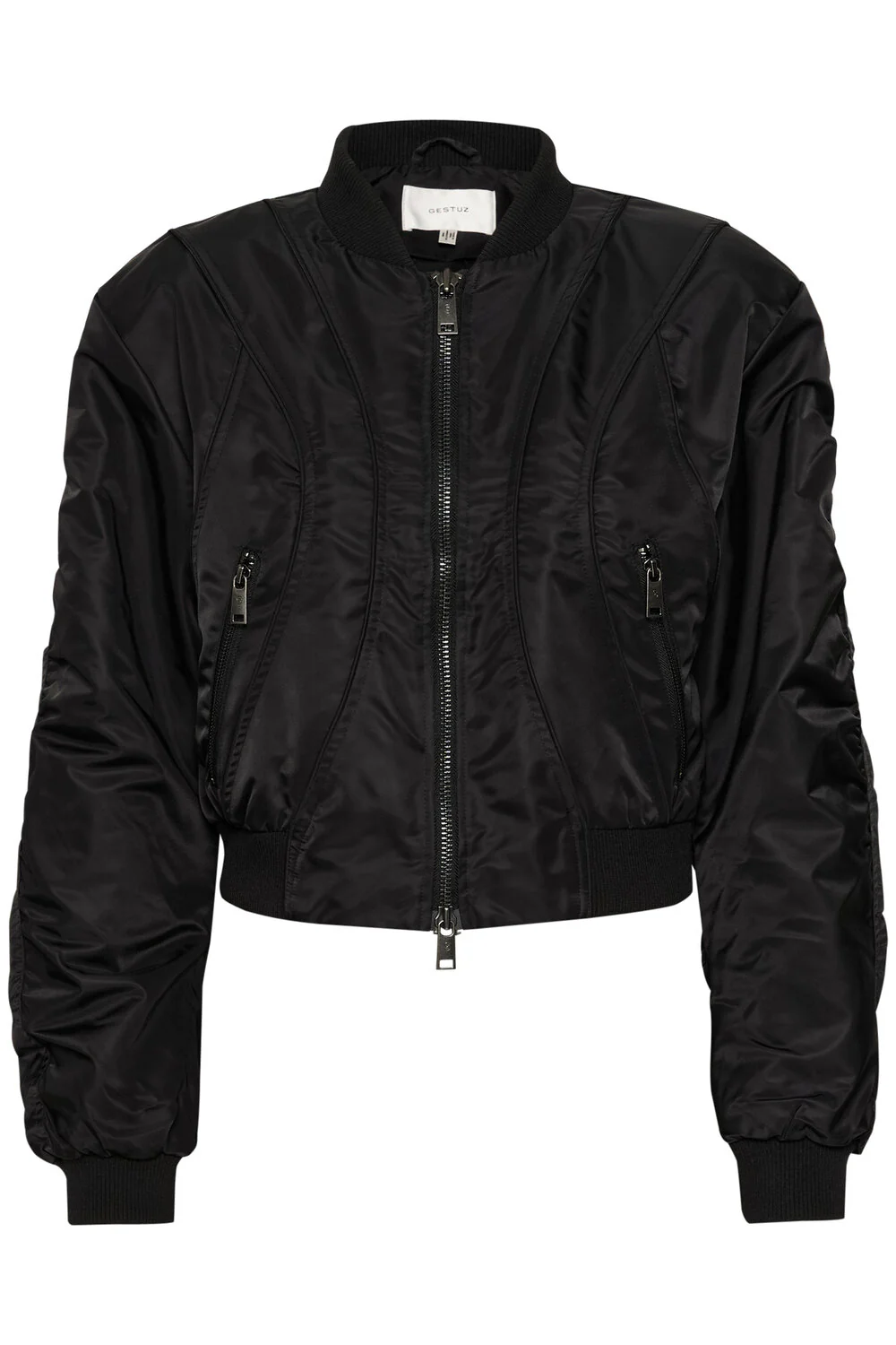 GESTUZ  Philina kort bomber - sort