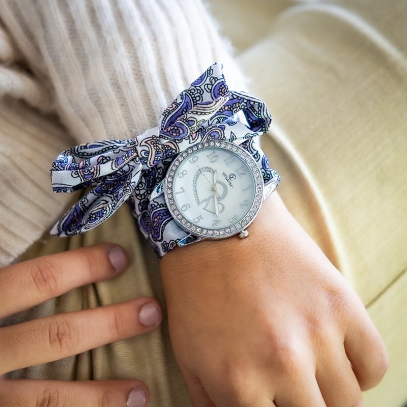 Montre Femme CHTIME bracelet Tissu Blanc