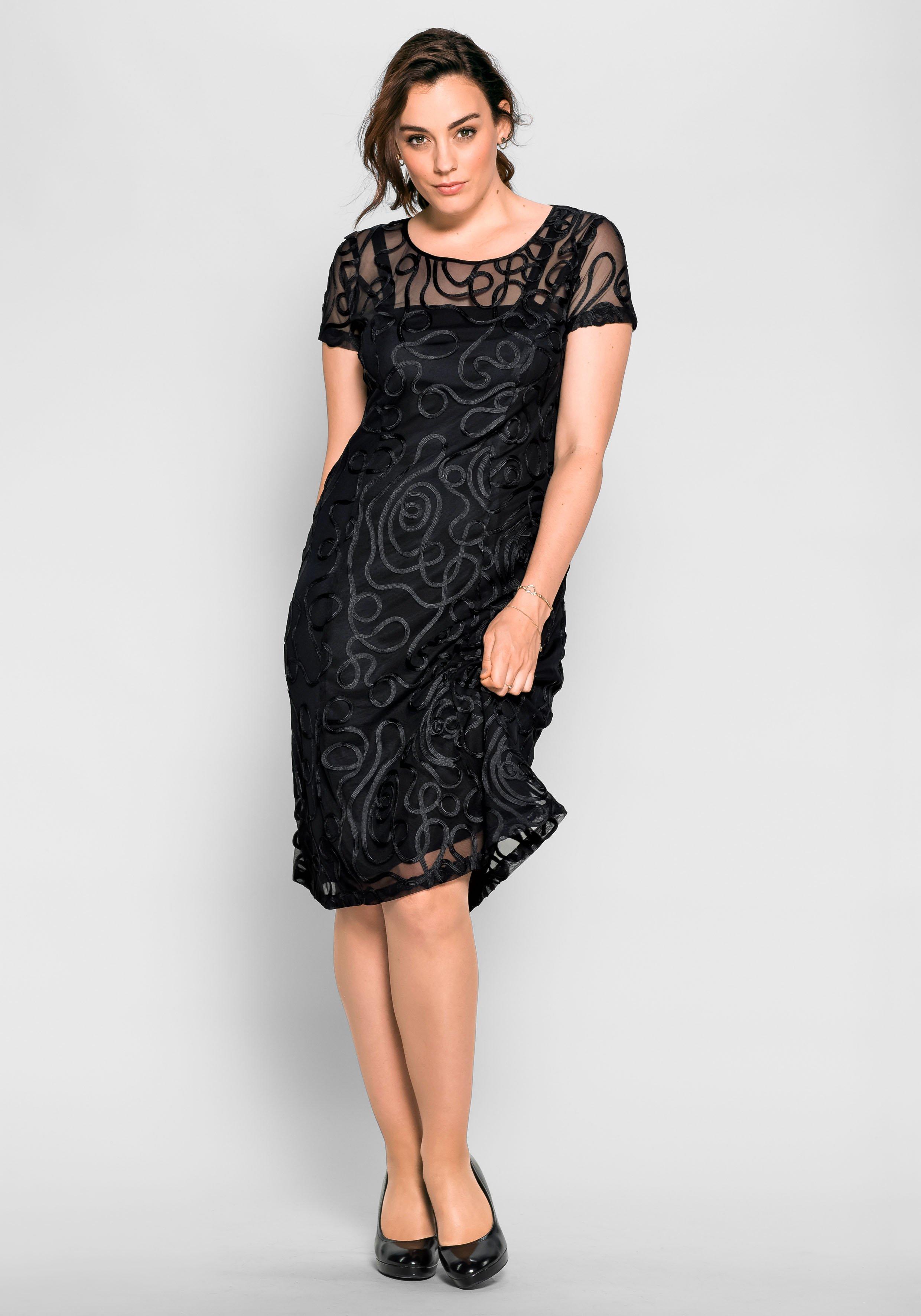 Cocktailkleid mit Zierborten