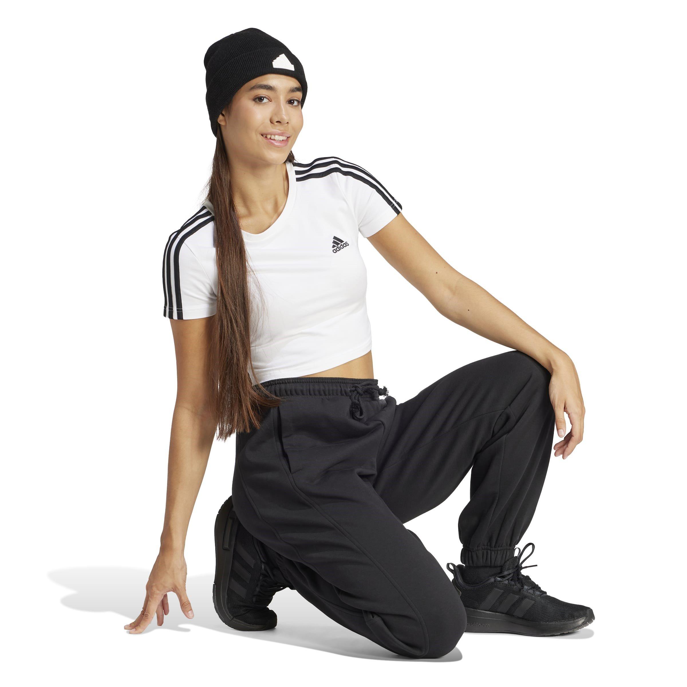 adidas Essentials 3 Stripes T Shirt Womens