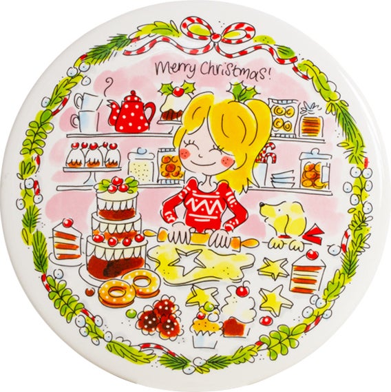 Blond Amsterdam taartplateau Christmas D 23 H 9 cm