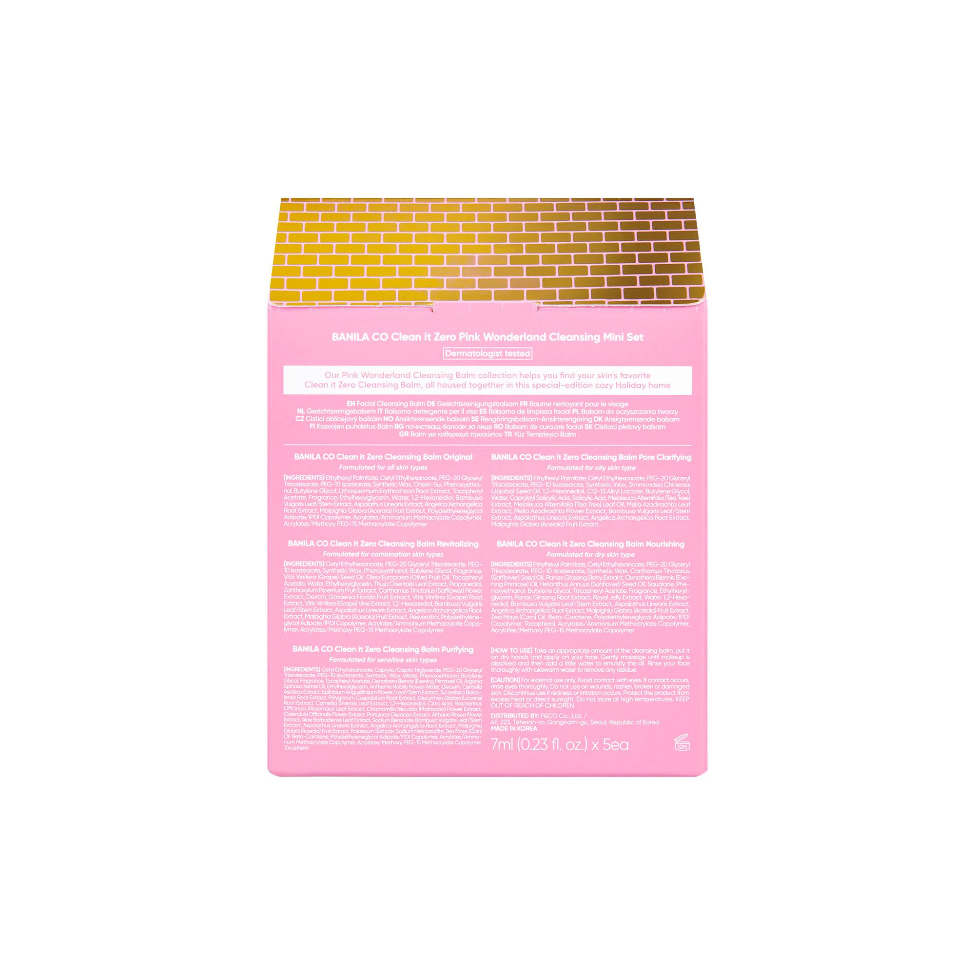 Coffret de 5 mini baumes Clean it zero - Pink Wonderland (5x7ml) / 43ml
