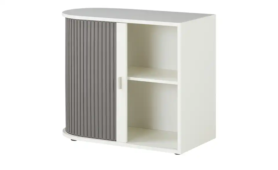 Jalousieschrank Euphrat 86 cm 69 cm Weiß, Graphit