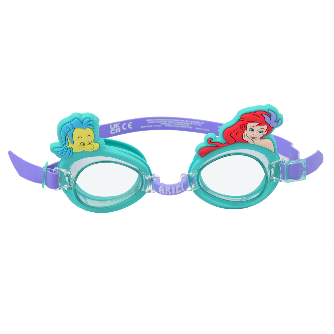 Topolino Disney Prinzessin Schwimmbrille verstellbar türkis / lila