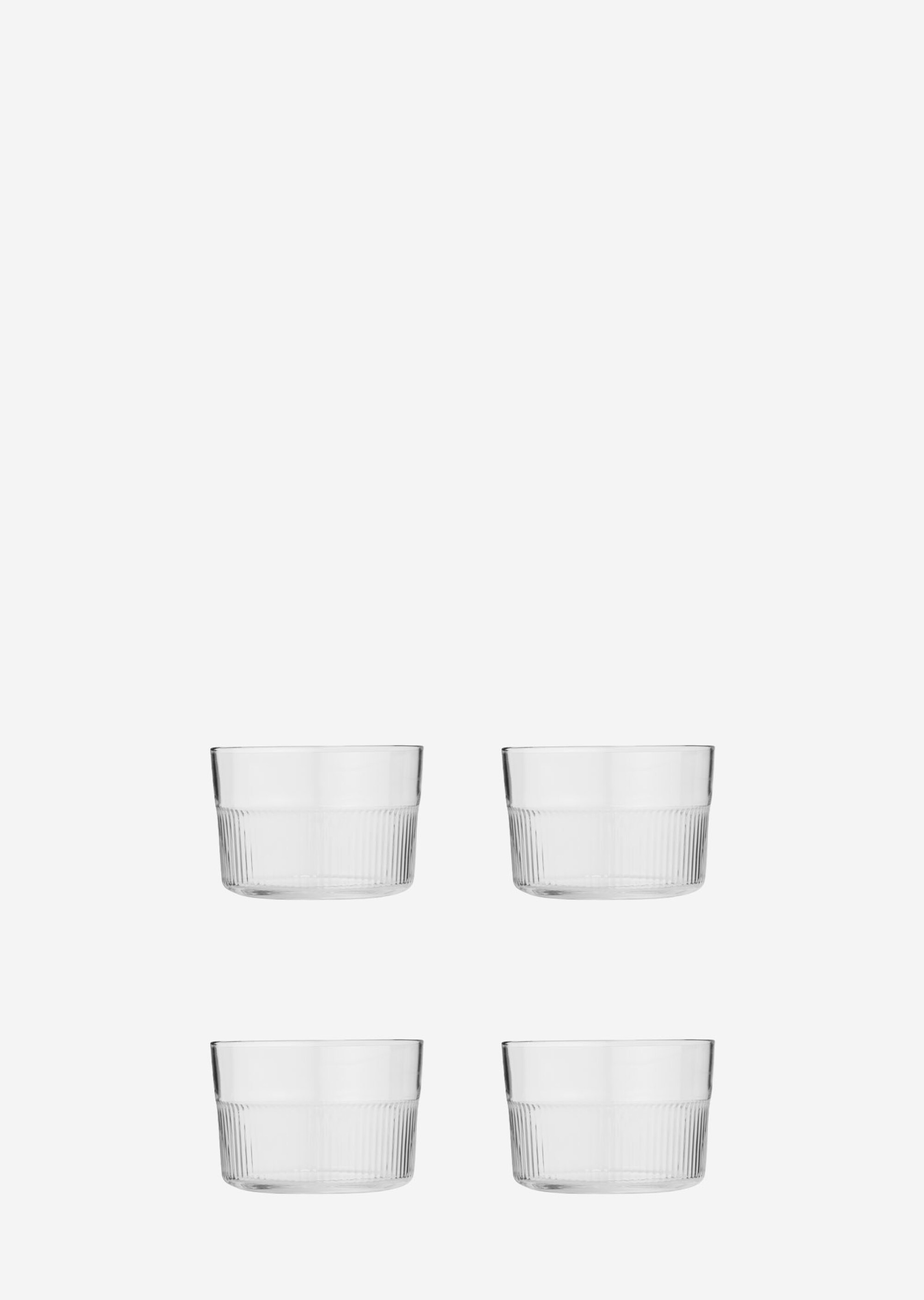 Flaches Wasserglas Modell MOMENTS im 4er-Set