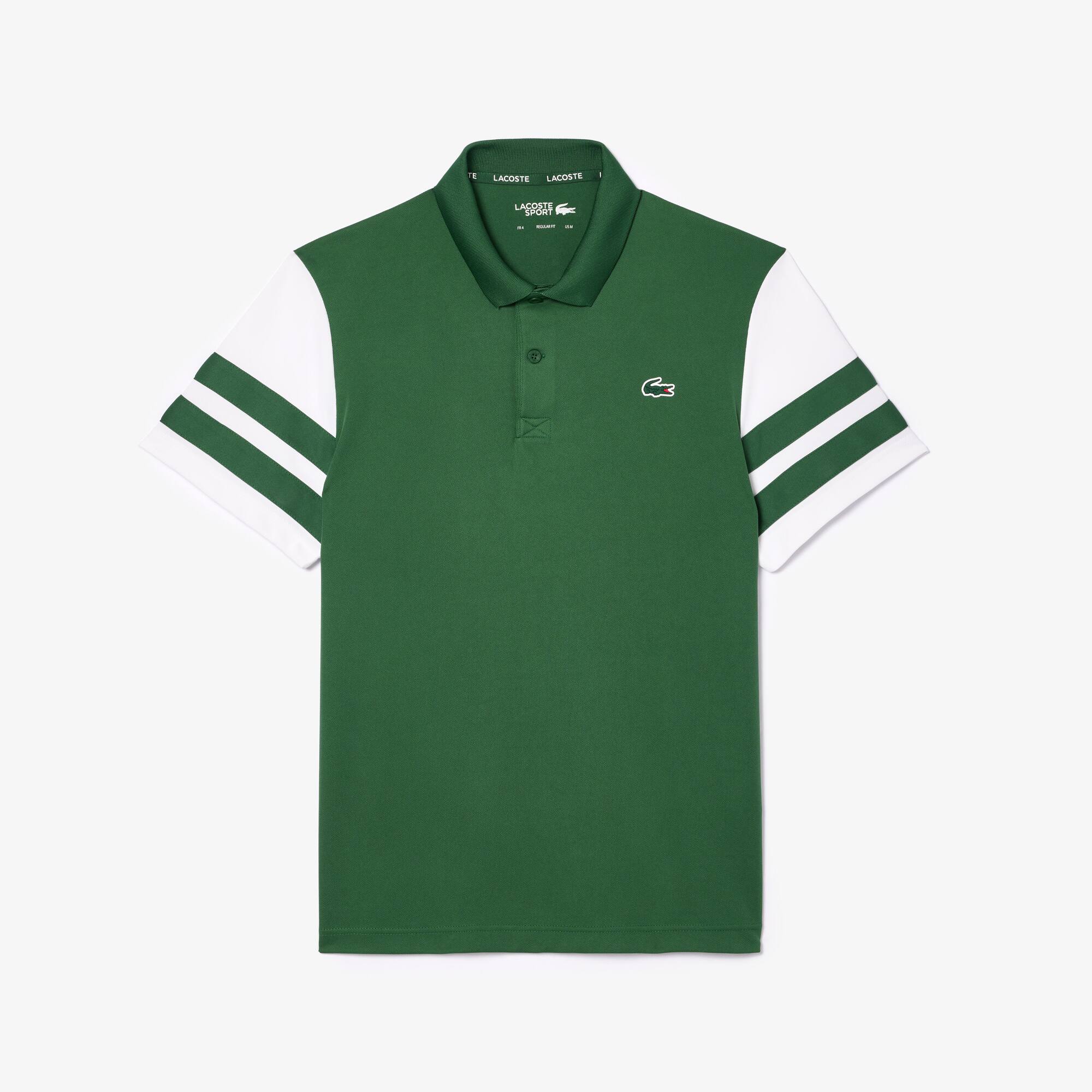 Polo Tennis Ultra-Dry color-block Manches Courtes - Vert - Lacoste - Homme
