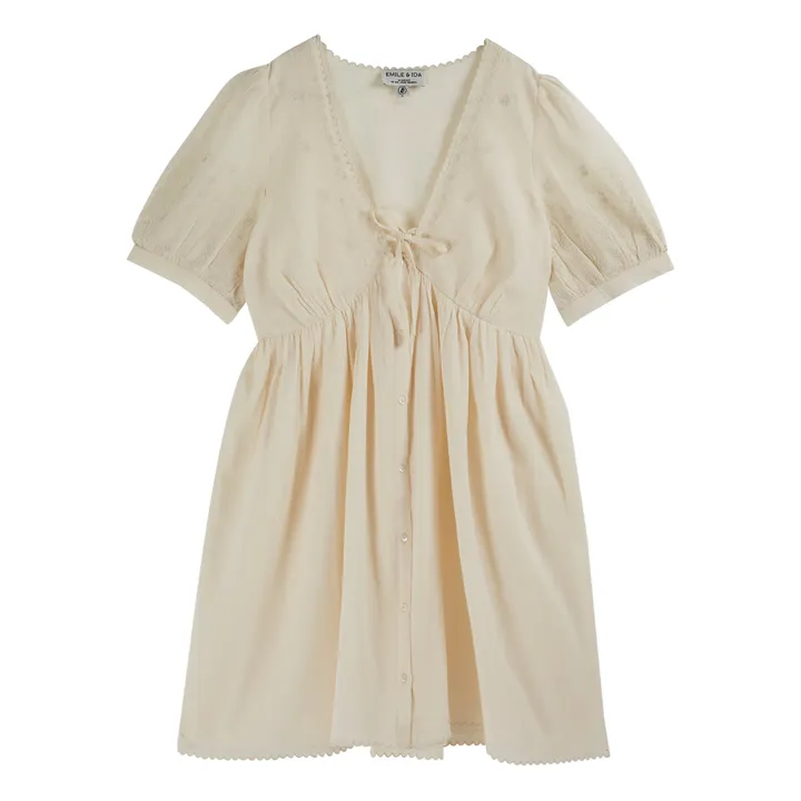 Emile et Ida Robe Ziele Brodée - Collection Femme | Ecru
