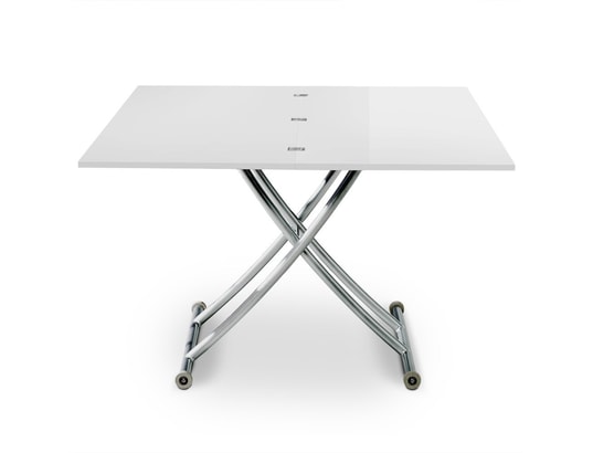 INTENSEDECO - Table basse relevable philadelphia blanc laqué