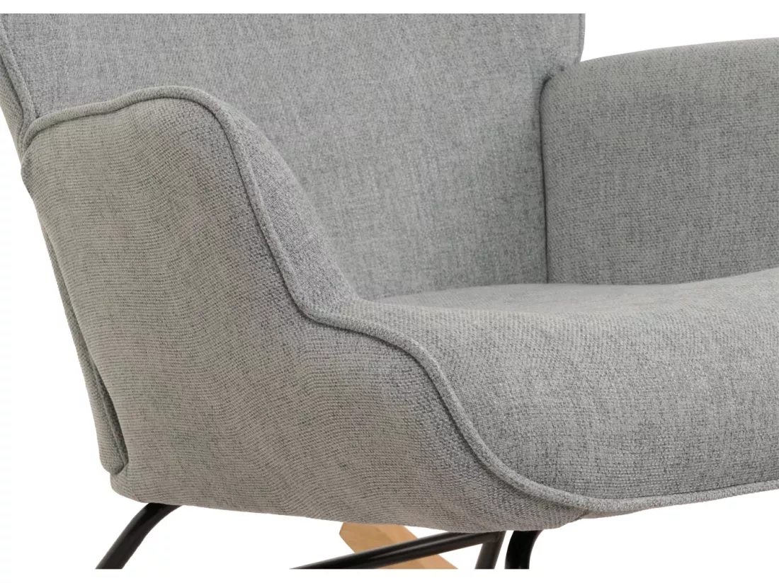 Chaise à bascule MCW-N14, gris-vert