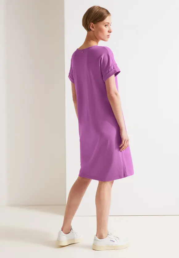 Jersey Kleid in Unifarbe - meta lilac