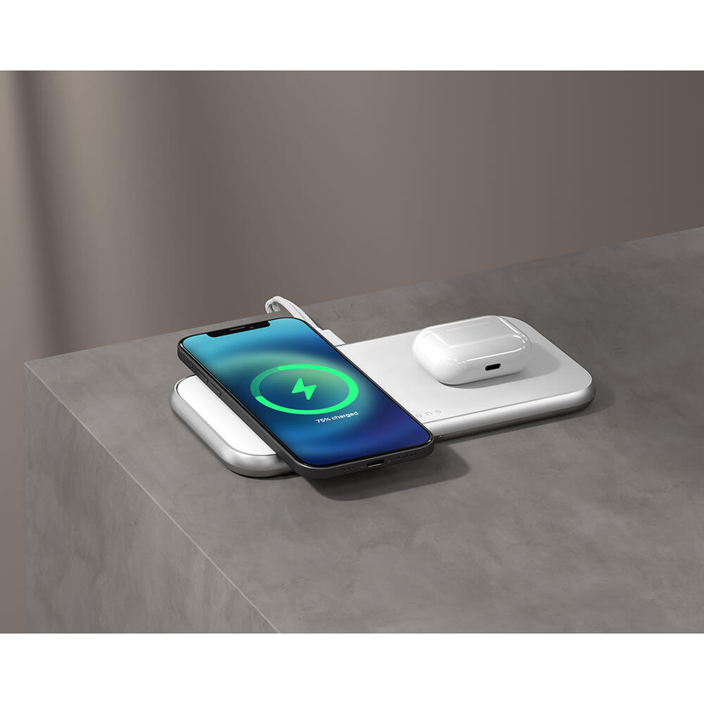 3in1 (45W) Multifunktions MFi Qi Wireless Charging Ladegerät Apple Watch / Smartphone / AirPods (ZEDC16W/00) - Weiss