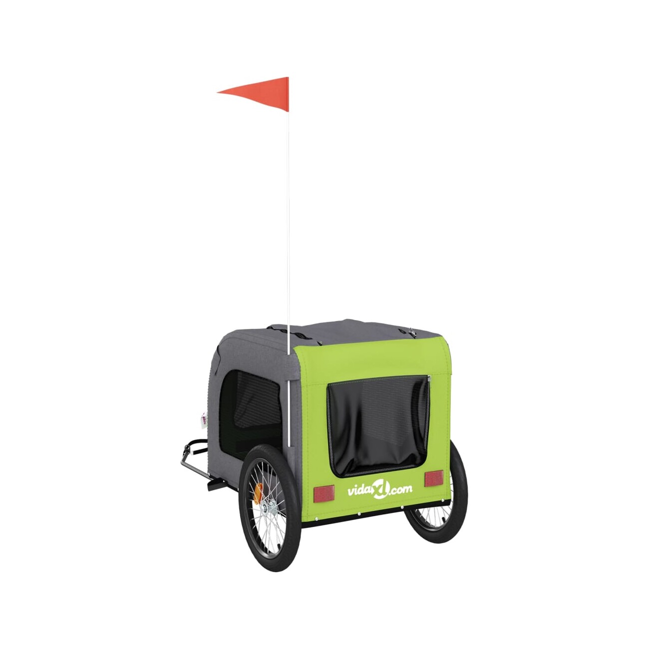VidaXL Fahrradanhänger Hund 125 x 64 x 66 cm (L x B x H) grün