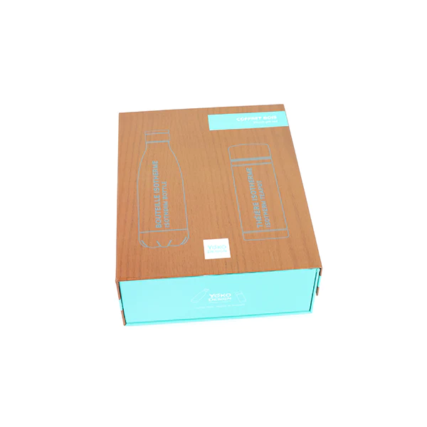 Coffret bois 1 bouteille 500 ml et 1 théière 350ml Yoko® Design