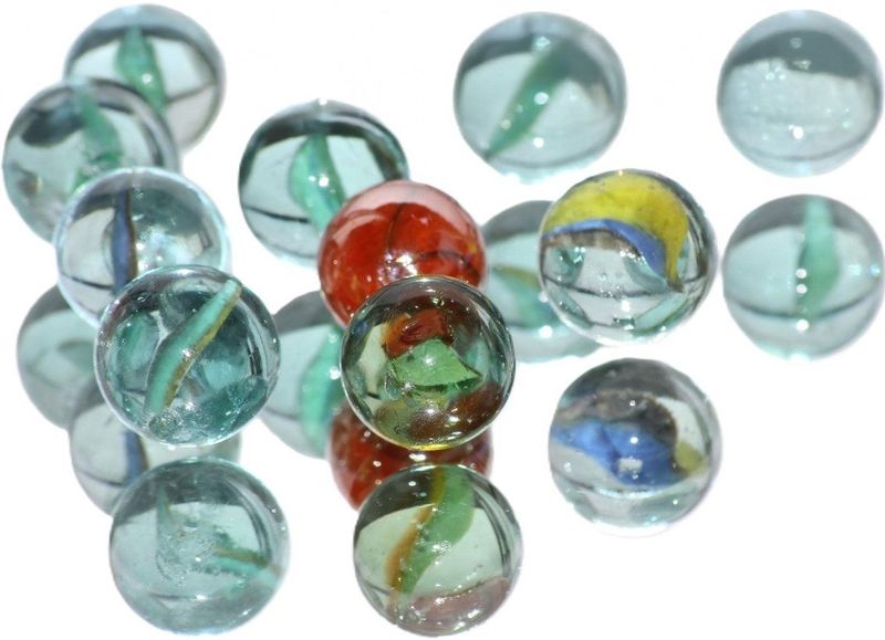 Knikkers van glas 95 stuks - Glazen speelgoed knikkers - buitenspeelgoed - knikkeren