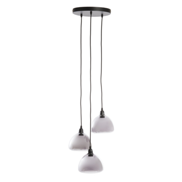 Hanglamp Kai 3-lichts smoke glas Ø30x19 cm