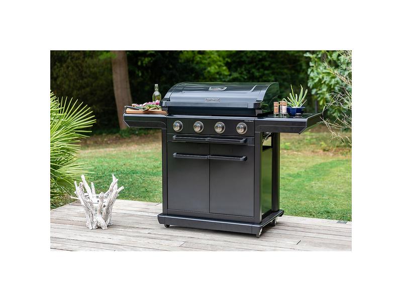 Campingaz Gasgrill 4 Series Onyx S Propangasgrill mit Blue Flame Power Brennertechnologie