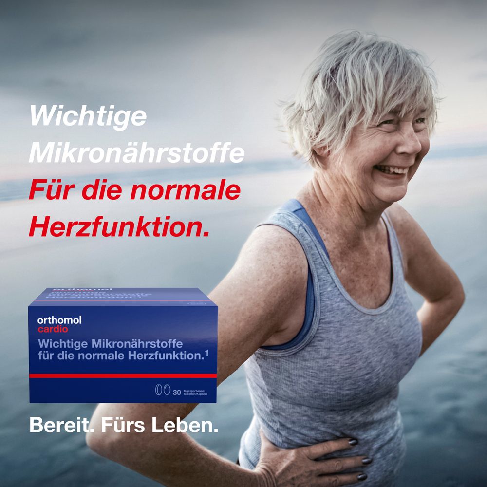 Orthomol Cardio - unterstützt die normale Herzfunktion, mit Magnesium, Omega-3-Fettsäure, Vitamin D - Tabletten/Kapseln