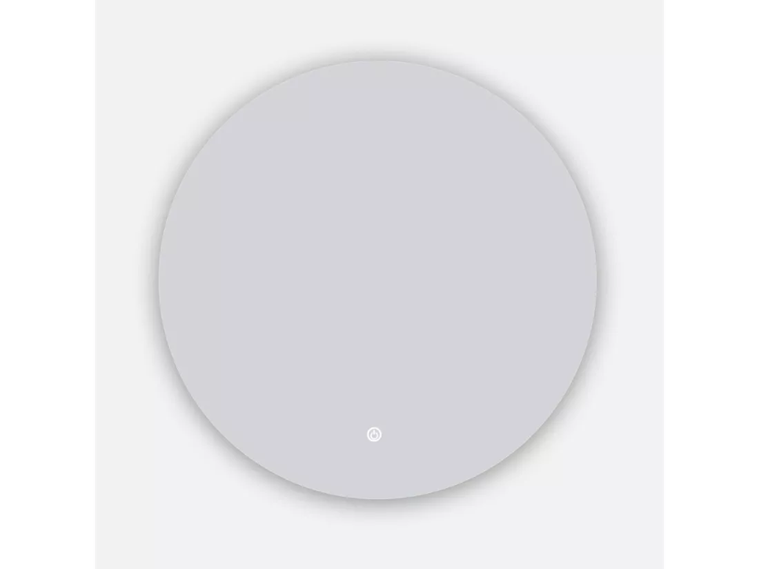AICA Miroir LED rond sans cadre de 100cm, dimmable + mémoire + antibuée, IP44, horizontal/vertical, 6000k blanc froid