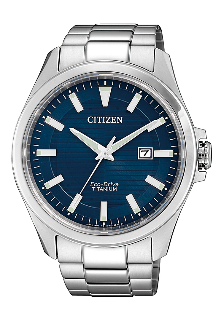 Citizen Eco-Drive Herrenuhr Super Titanium Blau BM7470-84L