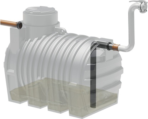 Zuiginrichting voor afvalwater- en rioolwateropvangtanks