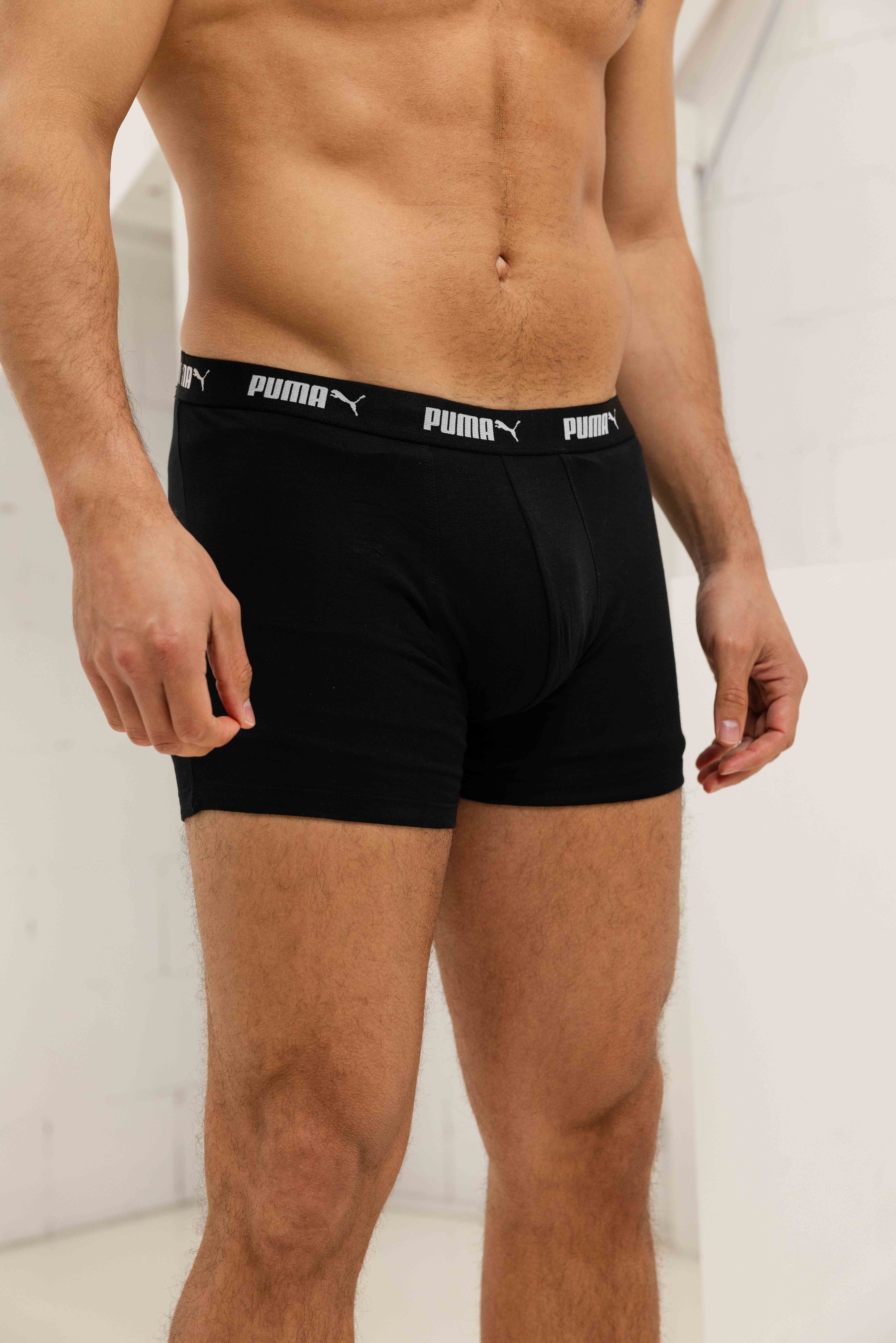 Puma Promo Printed Boxershort Heren 4-Pack Zwart Combi