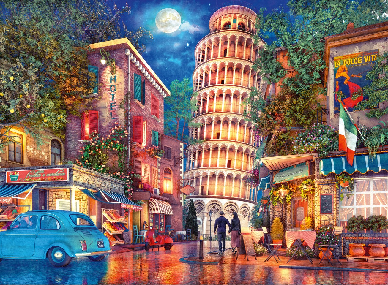 Ravensburger - Puslespil Streets Of Pisa 500 brikker